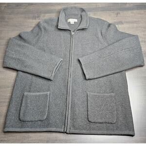 Petite Sophisticate 100% Wool Sweater Jacket Women's Size Medium Full Zip